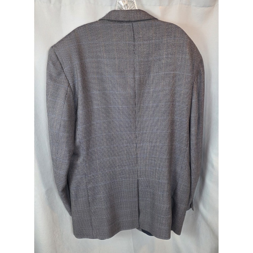 Jos A Bank 50L Gray Black 100% Wool Executive Mens Blazer Jacket Sport Coat - Picture 2 of 11